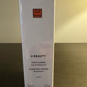 U Beauty The Plasma Lip Compound Poppy 15 ml .5 oz Full Size NIB Sealed
